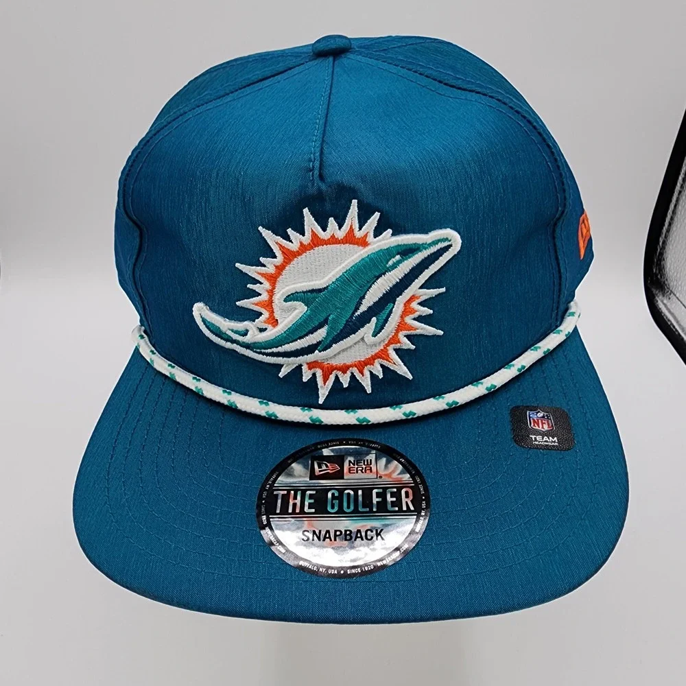 Miami Dolphins NFL New Era 9Fifty Rope‎ Golfer Hat Satin Adult Snapback Cap NEW